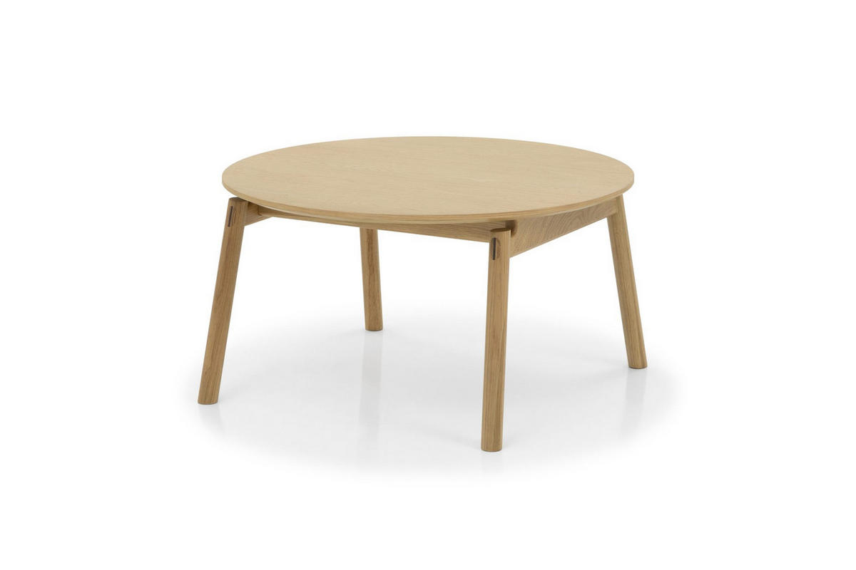 COUCHTISCH Celeste, Natur Massiveiche - Beige, Holz (80/80/43cm) - WOODEK