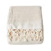 WOHNDECKE Chenille 150/200 cm, 100% Baumwolle gestreift - Beige, Textil (150/200cm) - Homescapes