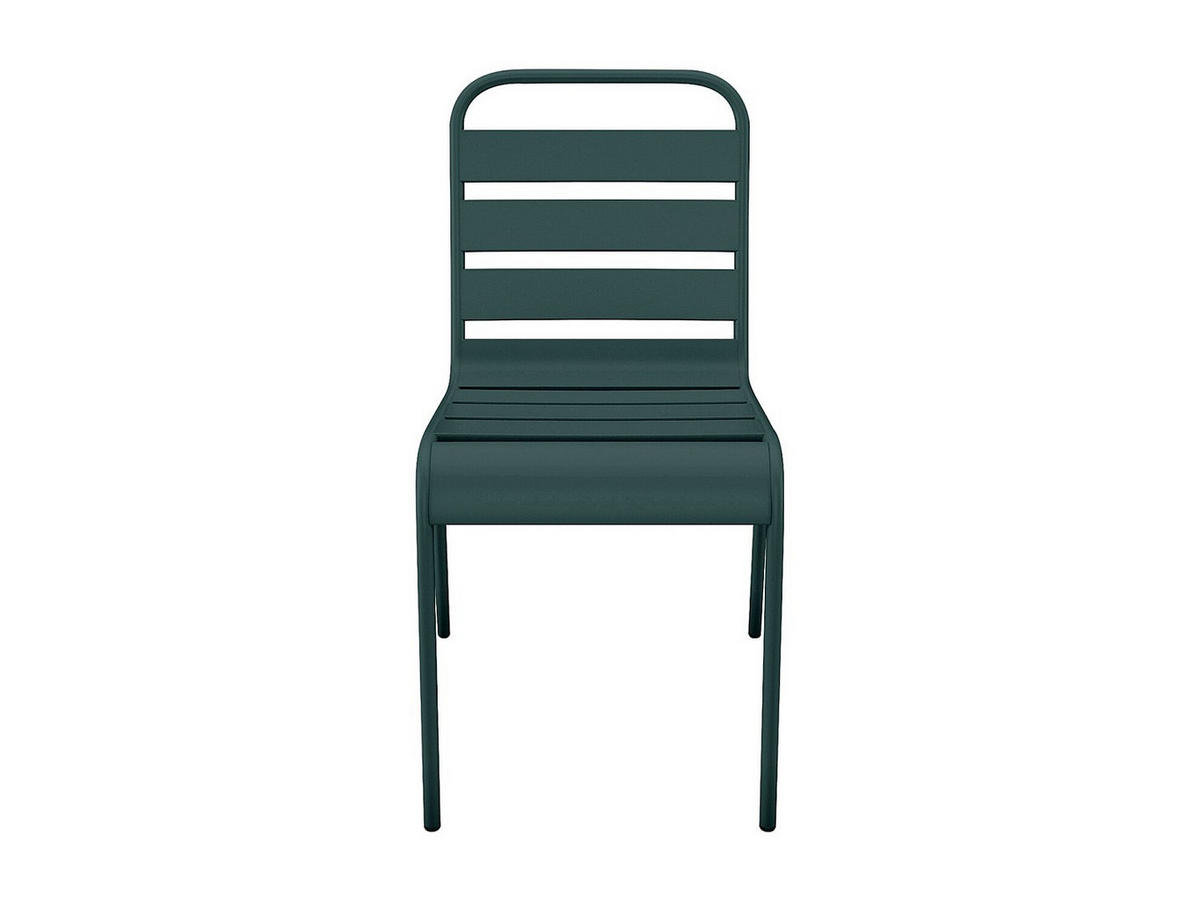 GARTENSTUHL - 47.5cm x 59cm - Stahl - tannengrün - MIRMANDE - Waldgrün, Metall (47.5/79/59cm) - Vente-Unique