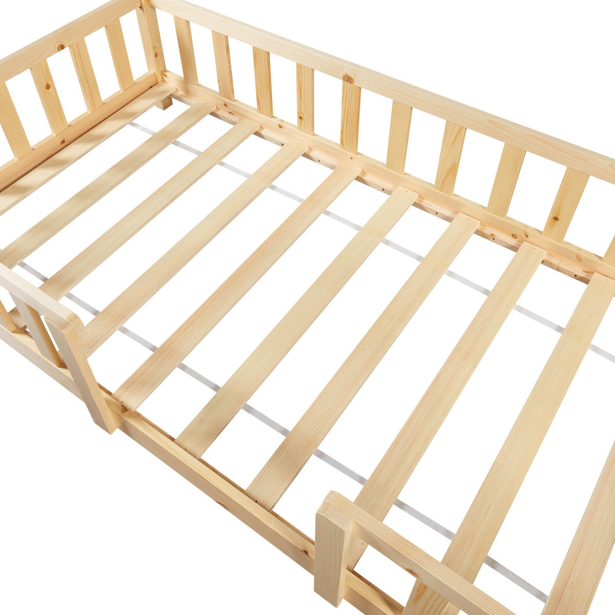 HAUSBETT Sisimiut - Naturfarben, Holz (90/200cm) - [en.casa]