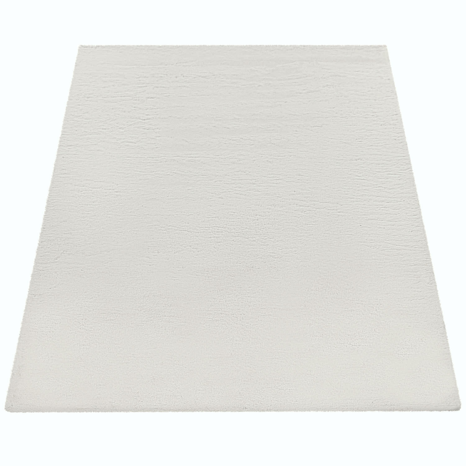 TEPPICH Hochflor Unifarben schmutzabweisend Creme Läufer 80x150 - Creme, Textil (80/150cm) - KADIMA DESIGN
