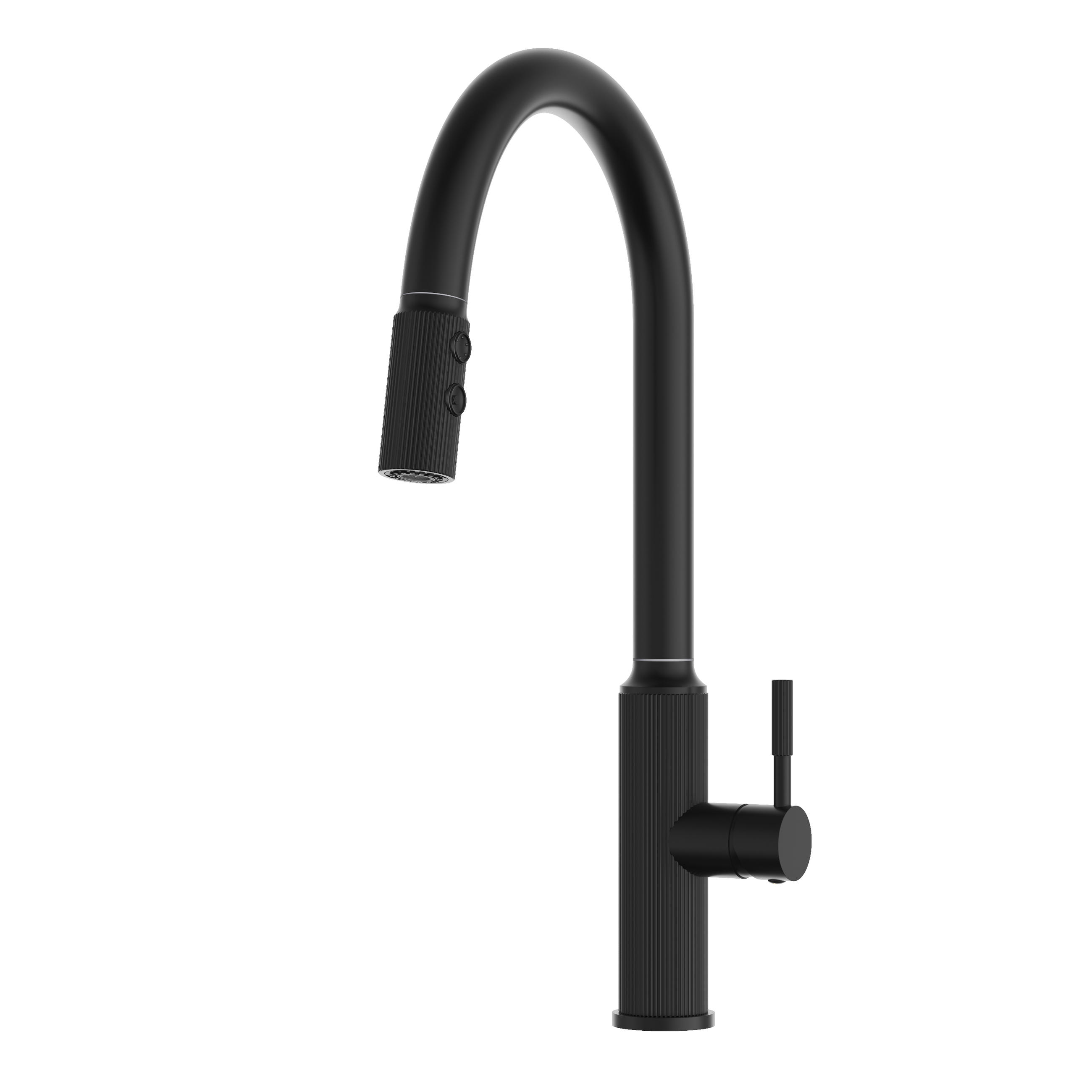 KÜCHENARMATUR Luna Schwarz - Schwarz, Metall (25/43/25cm) - Granitan