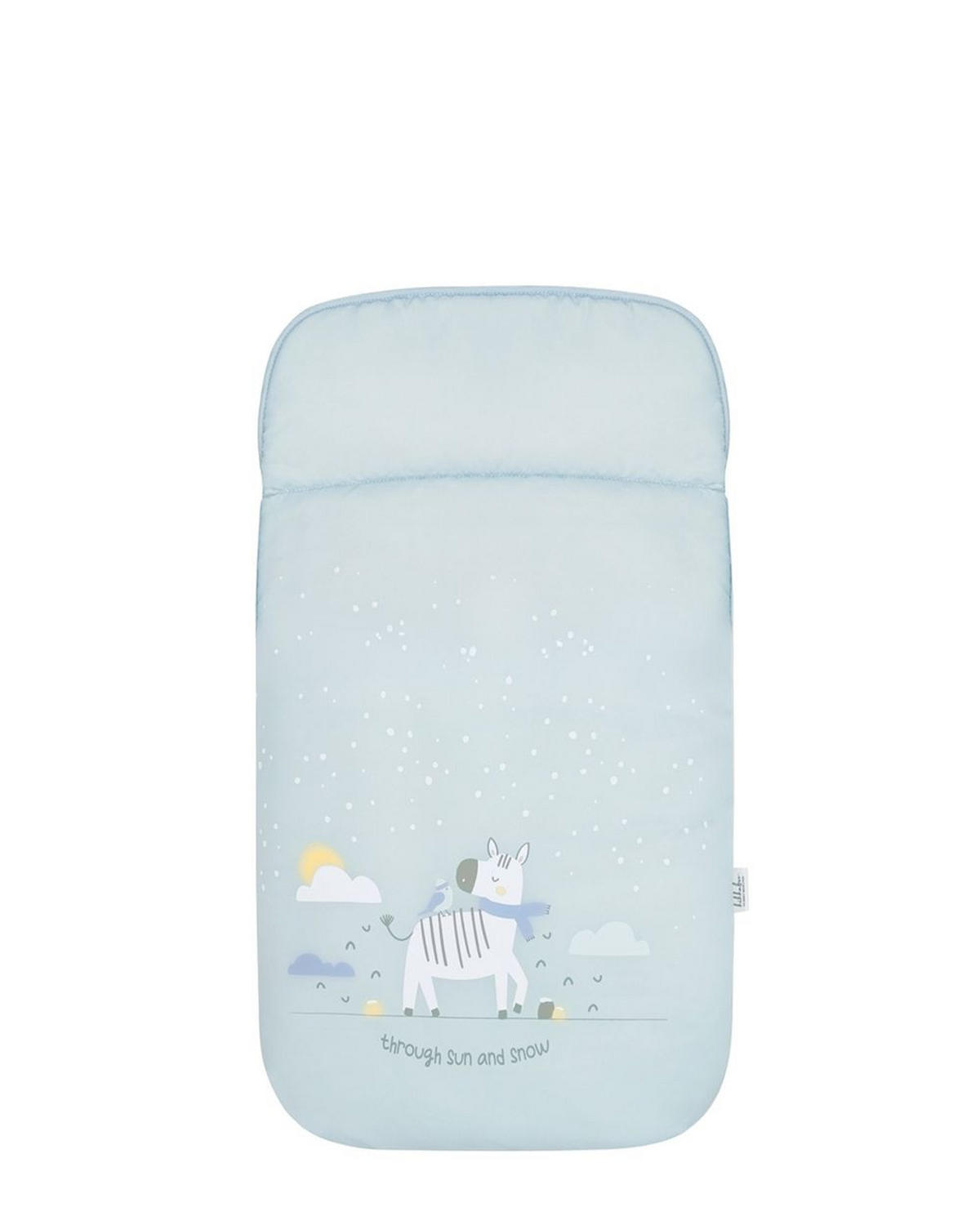 FUSSSACK Polar Friends hellblau Fleecefutter, wasserabweisend, für 5-Punkt-Gurt, Reißverschluss - Blau, Textil (48/10/85cm) - Kikka boo