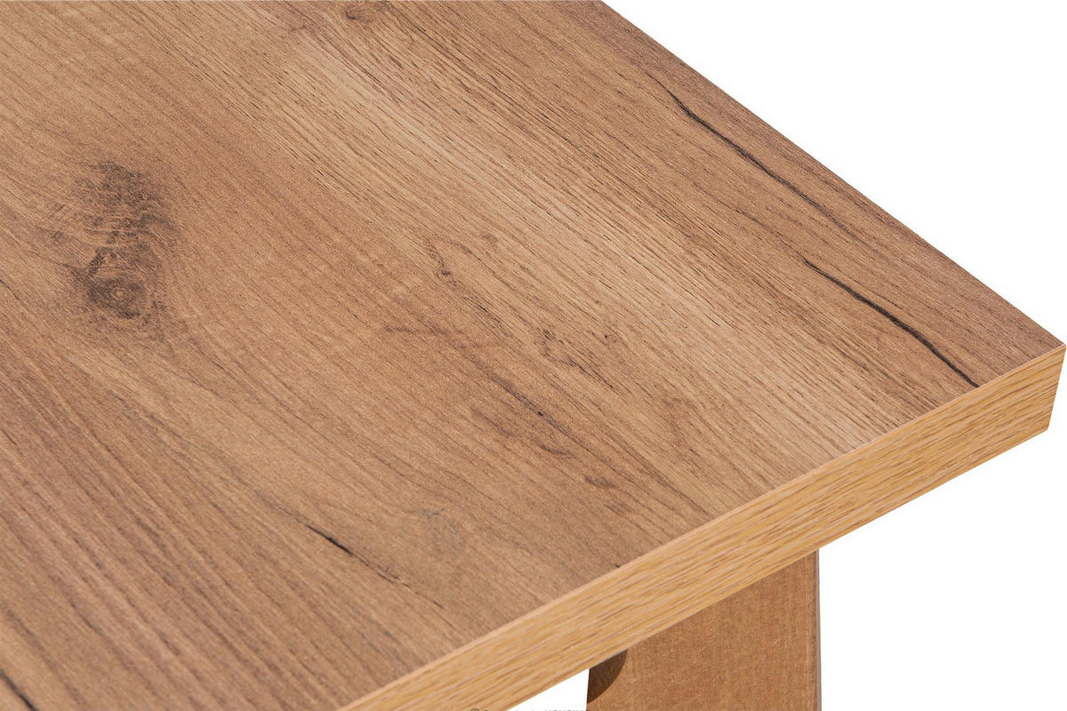 ESSTISCH RHENA ausziehbar bis 190cm, Beige - Eichefarben/Beige, Holz (150/77/80cm) - KONSIMO®
