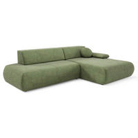 ECKSOFA Grün PENTI Ausziehbar Mit Bettkasten Rechts - Grün, Textil (173.5/286cm) - Sepro Meble