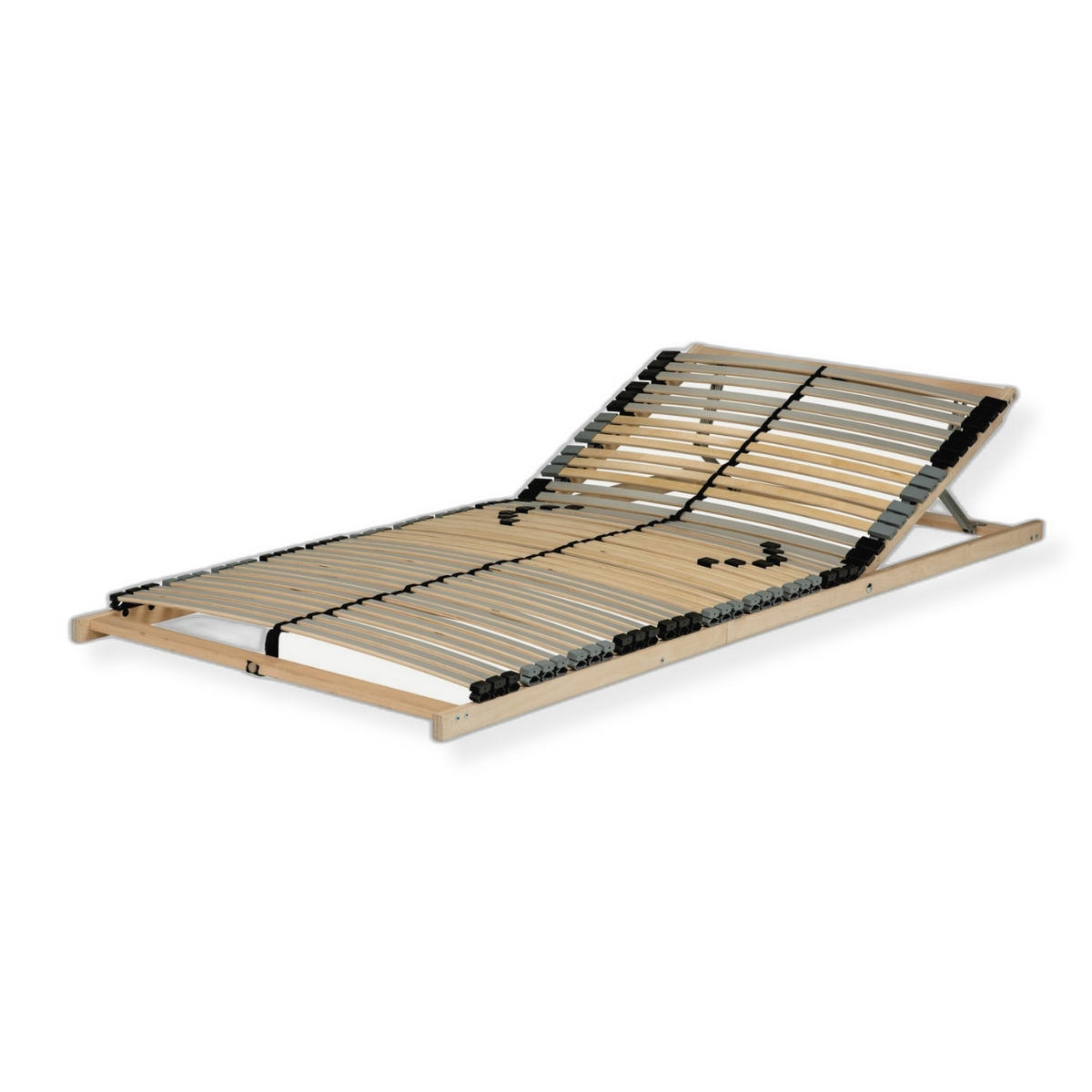 LATTENROST 90x200 cm - Kopfteil verstellbar 42 Latten 7-Zonen Traglast ca. 130 Kg - Braun, Holz/Holzwerkstoff (90/200cm) - Sleepneo