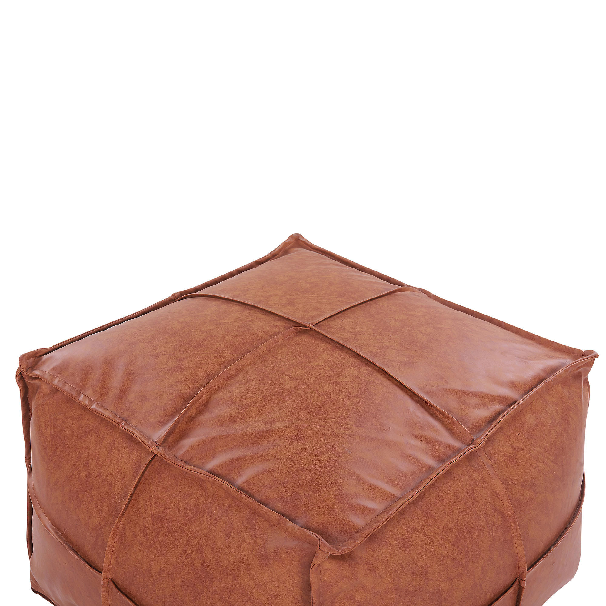 POUF Bori 73/73/46 cm - Braun, Kunststoff (73/46/73cm) - Beliani