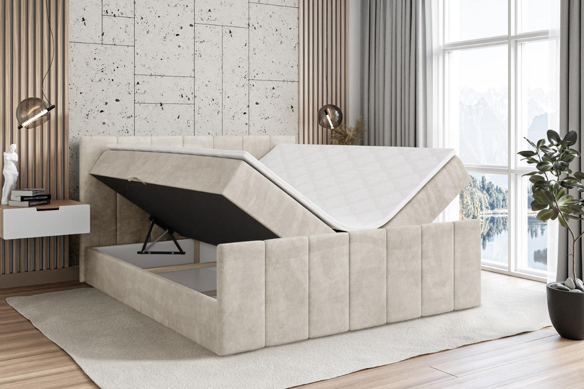 BOXBETT MOETI-Z - 200x200 cm - H4 - Ecru - Ecru, Holzwerkstoff (200/200cm) - ALTDECOR
