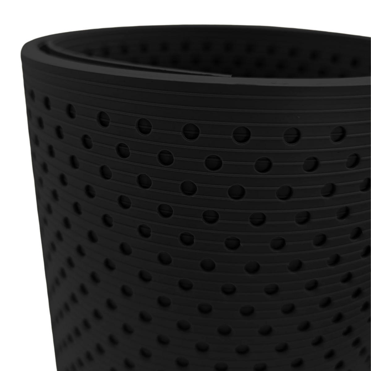 SICHTSCHUTZSTREIFEN Rille Gelocht 15 Prozent PP Streifen Schwarz 2,55m - Schwarz, Kunststoff (255/19cm) - ZAUN|ZU