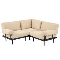 OUTDOOR-ECKSOFA - Beige, Textil/Metall (186/80/186cm) - home24