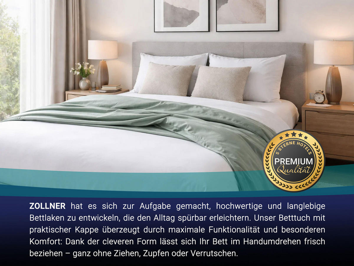 BETTLAKEN, 160x260 cm, 80% Baumwolle, 20% Polyester - Weiß, Naturmaterialien (160/260cm) - Zollner