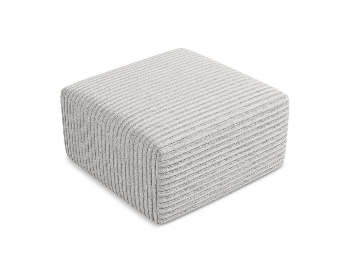 POUF Bouclé Stoff Grün - Schwarz/Olivgrün, Holzwerkstoff/Kunststoff (75/41/90cm) - Makamii