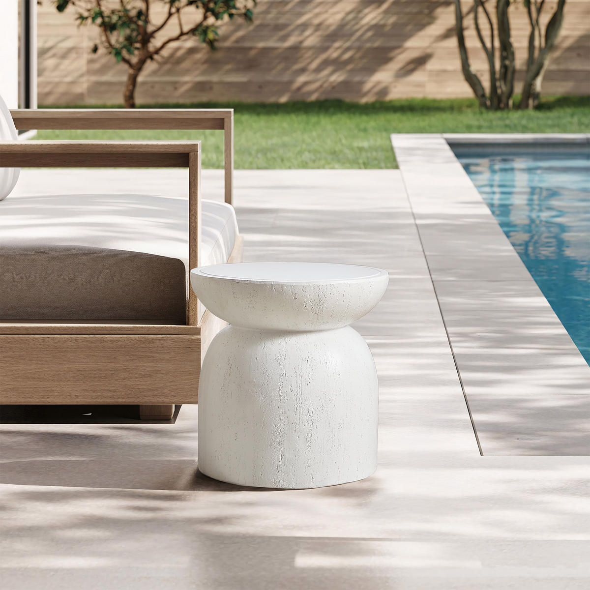 BEISTELLTISCH Rund Weiß 45 x 45 x 52 cm - Weiß, Metall (40/40/40.5cm) - Nordlys