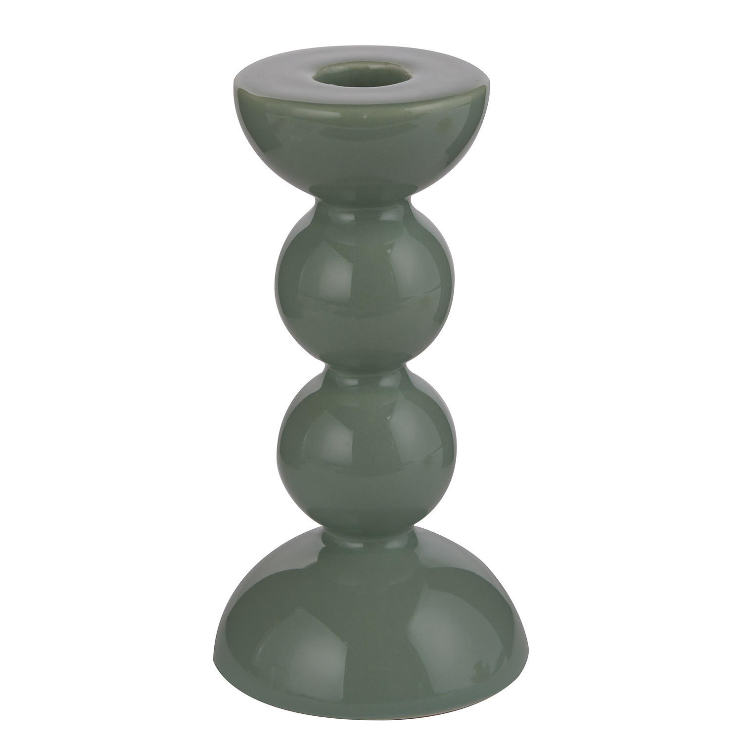 KERZENHALTER Super Natural - Grün, Keramik (8/14/8cm) - Butlers