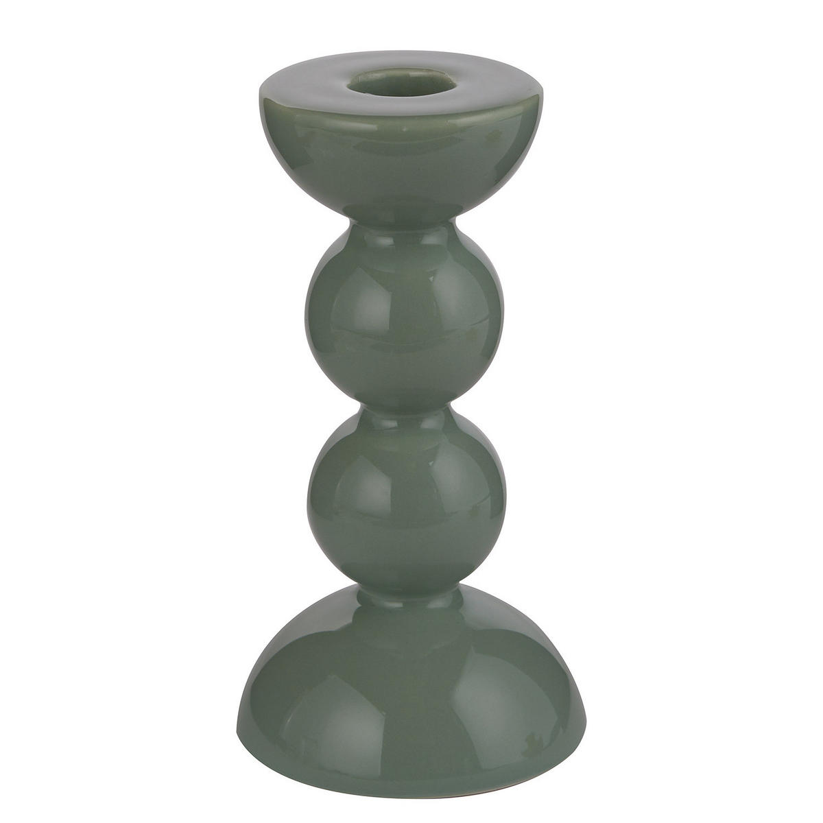 KERZENHALTER Super Natural - Grün, Keramik (8/14/8cm) - Butlers