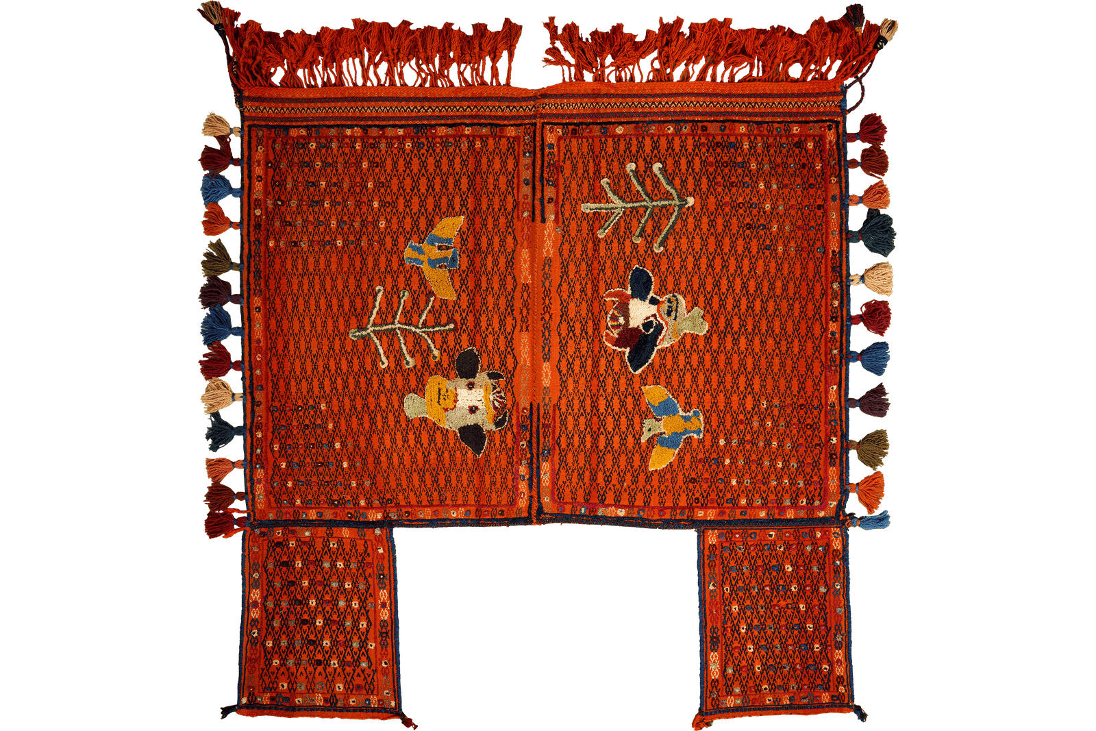 KELIM-TEPPICH handgewebt Sumak Sirdjan Orange 160/155 cm Schurwolle - Orange, Textil (155/160cm) - Looma