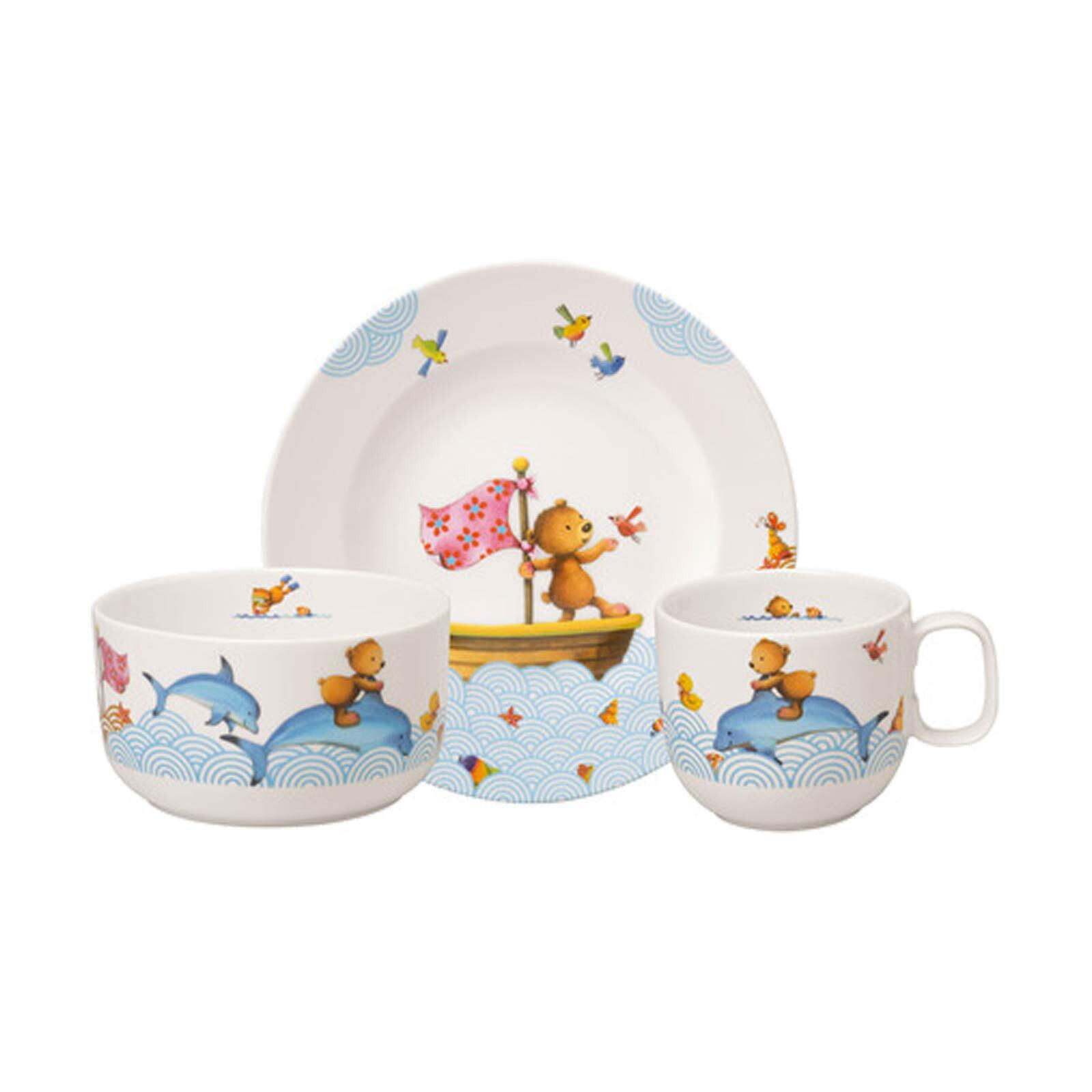 KINDERGESCHIRR Happy as a Bear bunt 3er Set - Multicolor, Keramik (1/1/1cm) - Villeroy & Boch