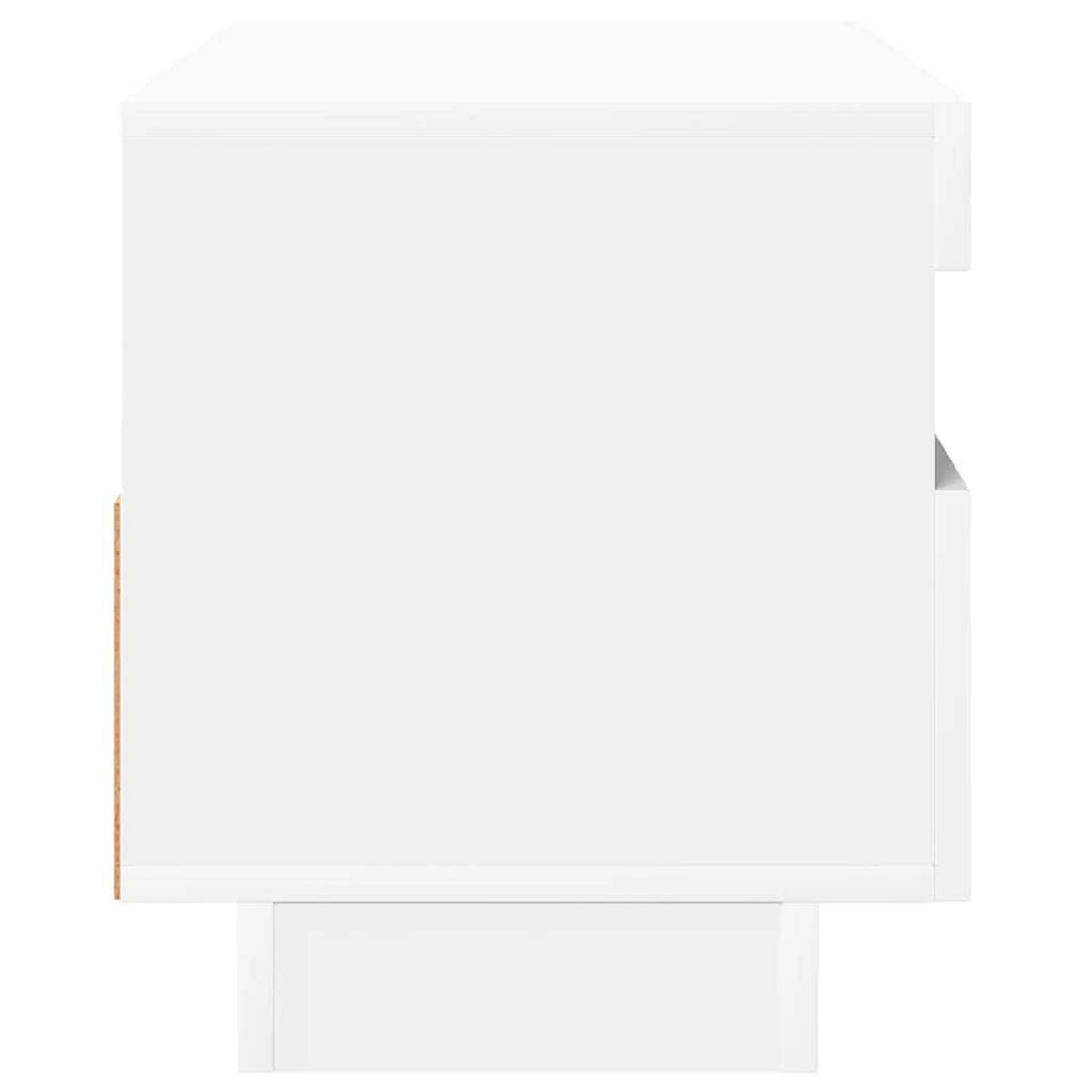 LOWBOARD mit Led-Leuchten 80/35/40 cm aus Holzwerkstoff Weiß - Weiß, Holz (80/40/35cm) - vidaXL