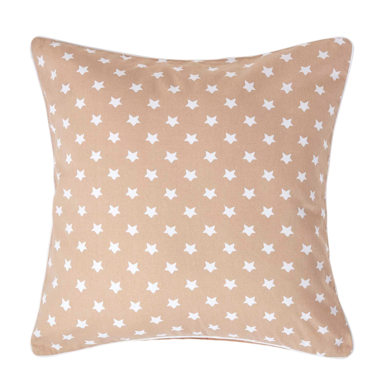 KISSENHÜLLE Sterne 60/60 cm, 100% Baumwolle - Beige, Textil (60/60cm) - Homescapes