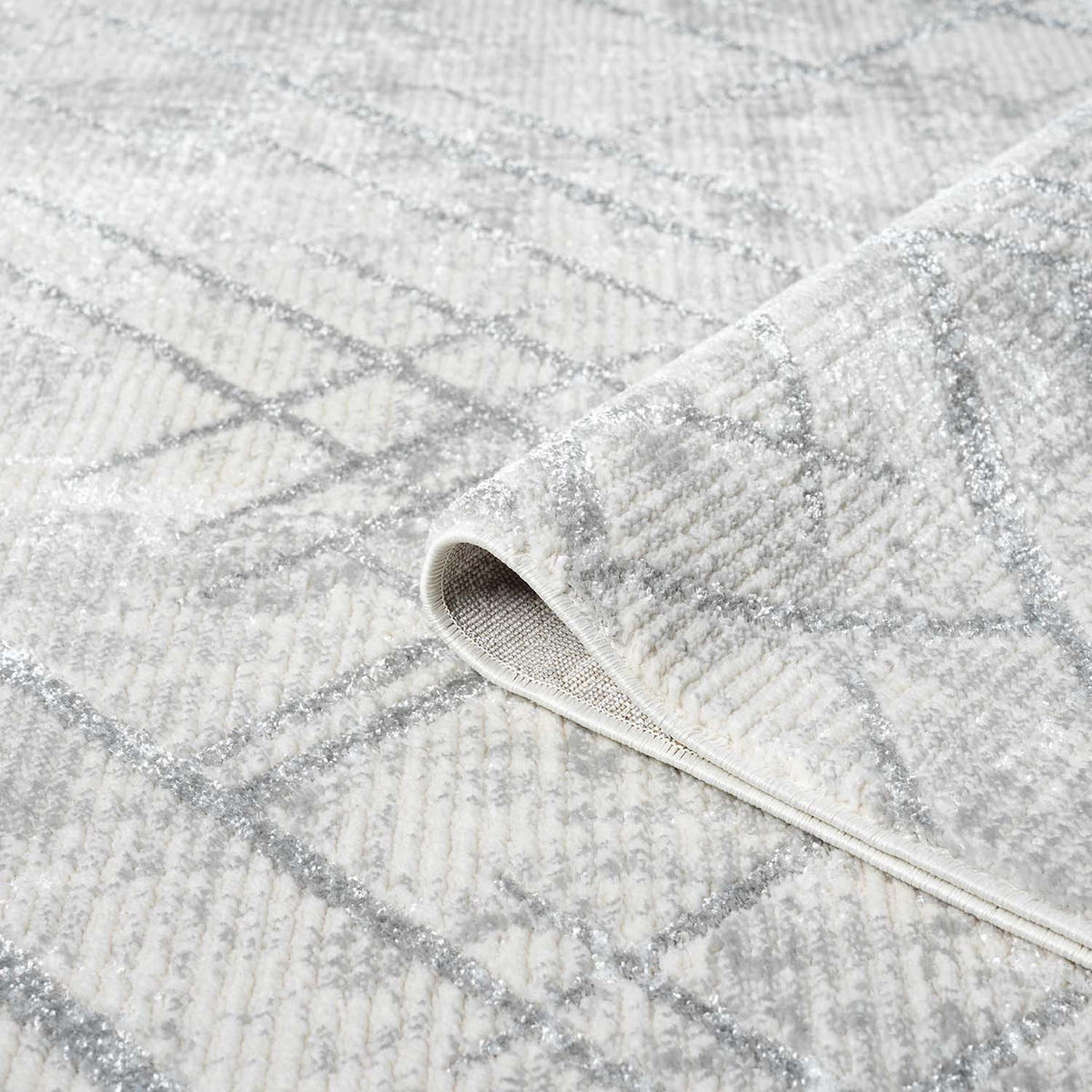 KURZFLOR-TEPPICH Antik 245 Grau 160x230 cm - Grau, Textil (160/230cm) - carpet city