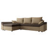 ECKSOFA Dante L - Beige/Schwarz, Holz/Kunststoff (240/140cm) - MIRJAN24