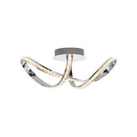 LED DECKENLEUCHTE Metall Chrom Silber Simply Dim - Silberfarben, Metall (65/25/25cm)