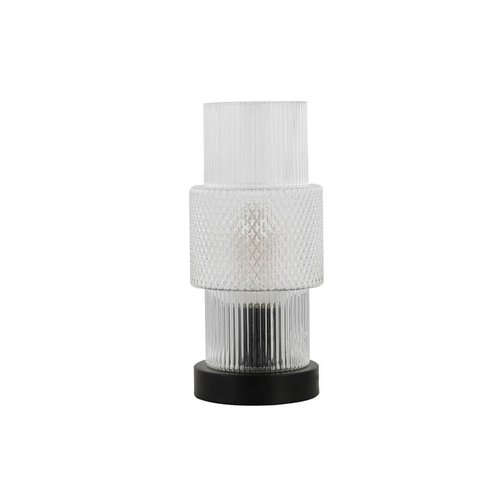 TISCHLAMPE YUKI - Transparent, Kleine Tischlampe - Transparent, Glas (12.7/12.7/27.9cm) - Home Deluxe