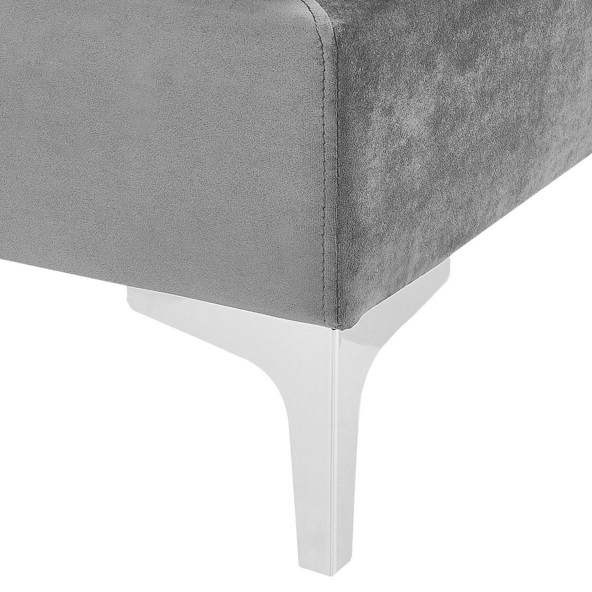 OTTOMANE Evja 85/85/48 cm - Grau, Textil (85/48/85cm) - Beliani