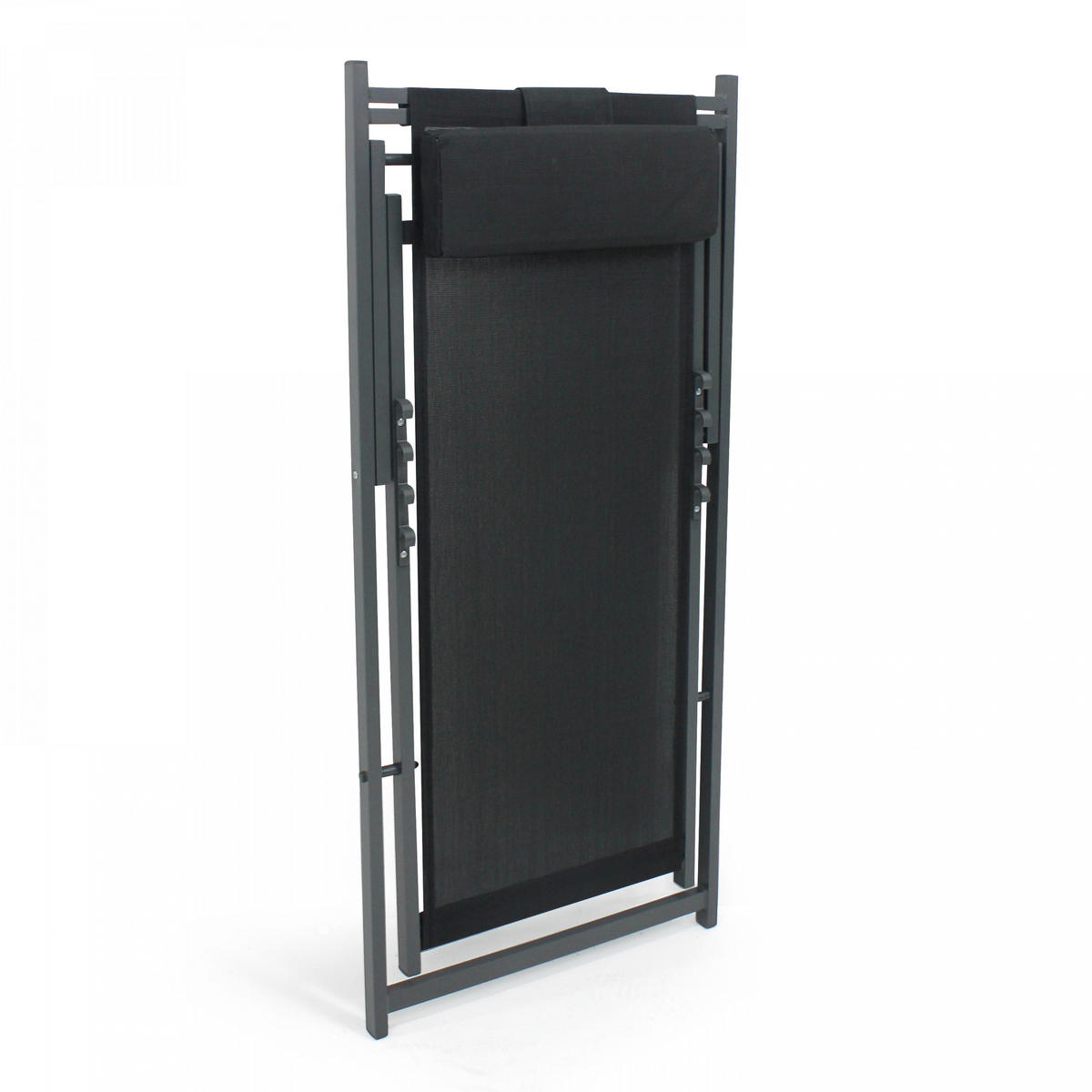 LIEGESTUHL 2-tlg., Schwarz - Schwarz, Metall (100/85/60cm) - Oviala