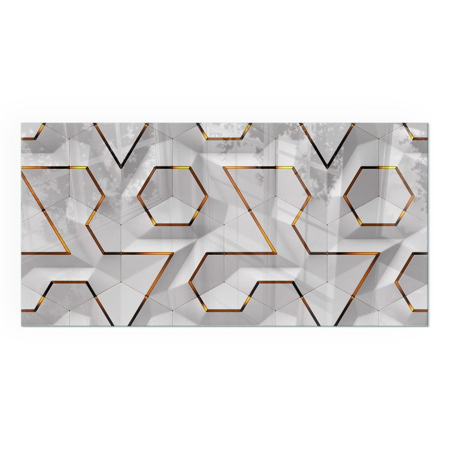 GLASPLATTE für Kamin 100x50 cm - Weiß, Glas (100/50/0.4cm) - TULUP