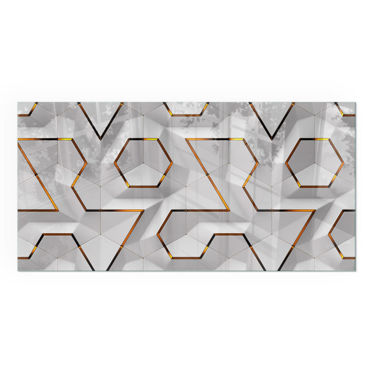 GLASPLATTE für Kamin 100x50 cm - Weiß, Glas (100/50/0.4cm) - TULUP