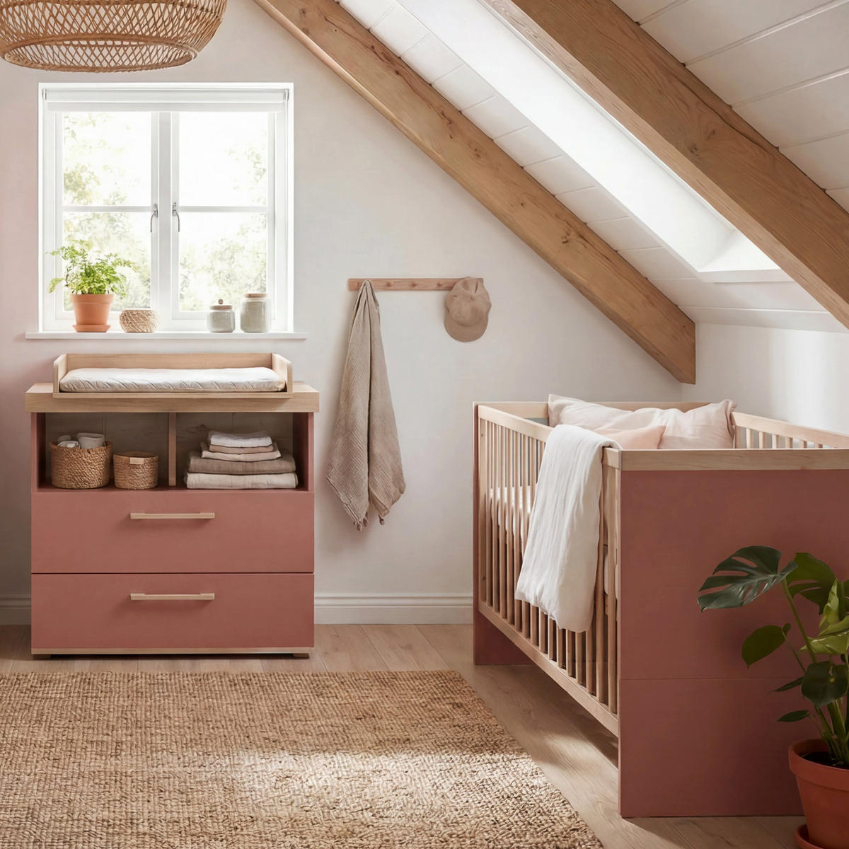 WICKELKOMMODE Jimmy Mauve - Mauve, Holzwerkstoff (110/103/78cm) - Roba
