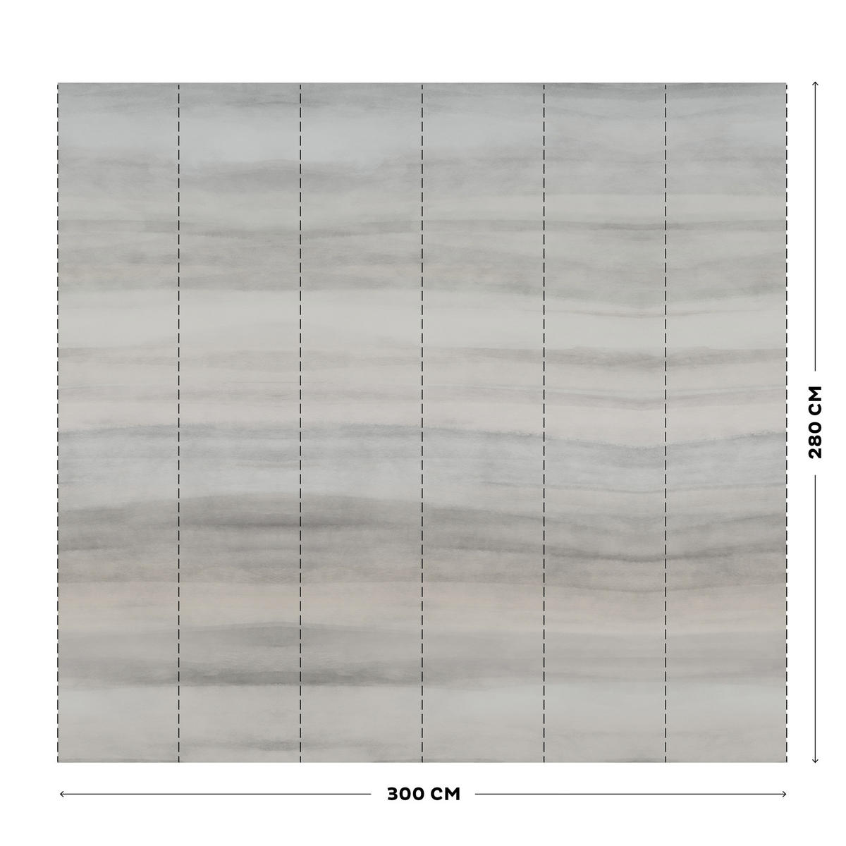 FOTOTAPETE Hakone 280x300cm - Grau, Papier/Kunststoff (300/280cm) - Graham & Brown