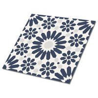 FLIESENAUFKLEBER 9 Stück 30x30 cm selbstklebend Blumenmotive - Grau, Textil (30/1.6/30cm) - TULUP