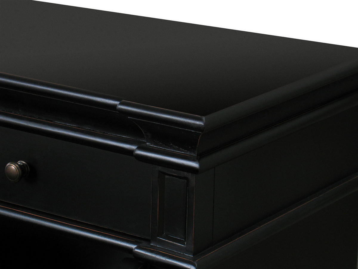 SIDEBOARD antik schwarz - Schwarz, Holzwerkstoff (142/86/45cm) - ebuy24