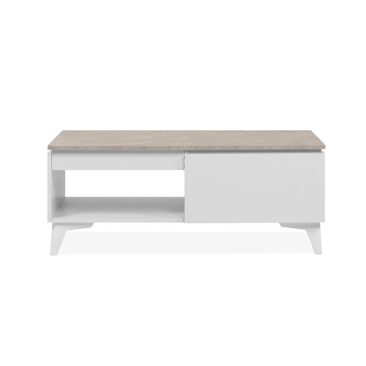 COUCHTISCH Bertrix 55/100/40 cm - Weiß, Holzwerkstoff (55/100/40cm) - Finori GmbH