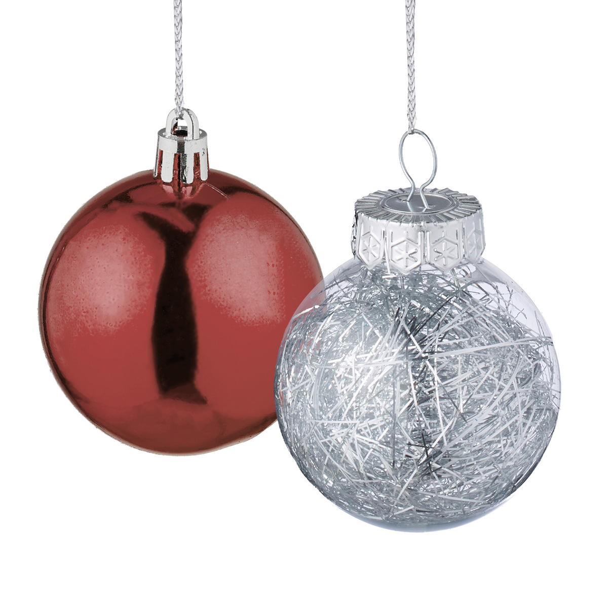 101-TLG.WEIHNACHTSKUGELN-SET - Dunkelrot, Kunststoff (20/19/2.5cm) - Relaxdays