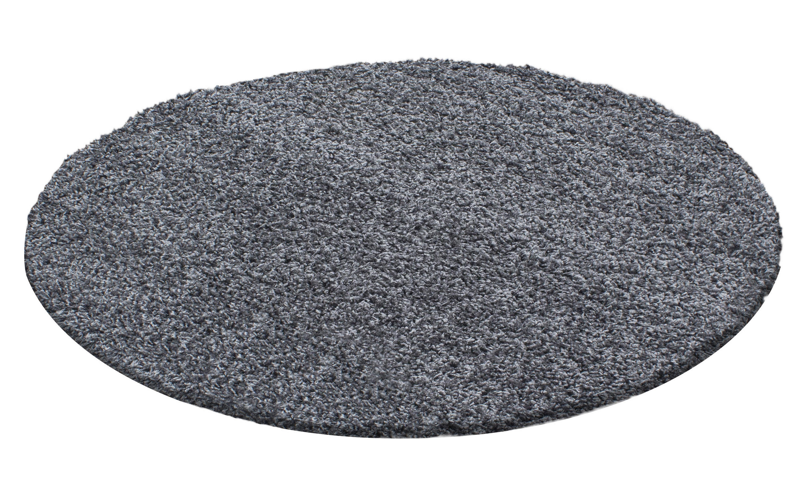HOCHFLORTEPPICH RHEIN, einfarbig, aus Polypropylen, Grau, Ø 200 cm - Grau, Textil (200/200cm) - KADIMA DESIGN