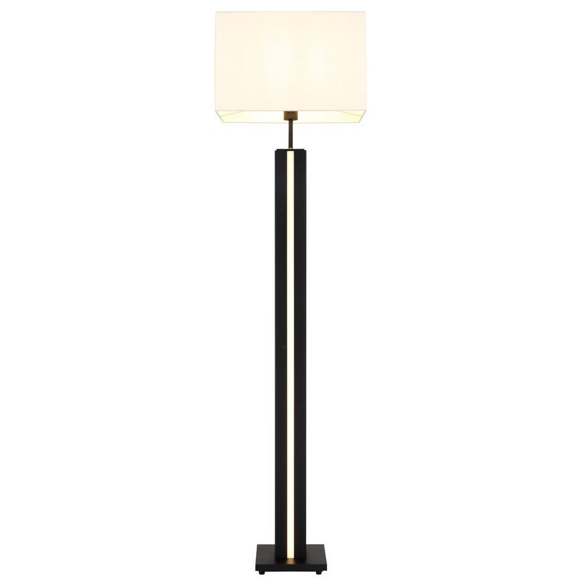 LED STEHLEUCHTE FOREST MDF Holzoptik dunkel, dimmbar - Schwarz, Metall (40/27/150cm) - Nowa