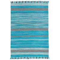 NATUR TEPPICH KELIM KALLEEN - Türkis, Textil (120/180cm) - Pergamon