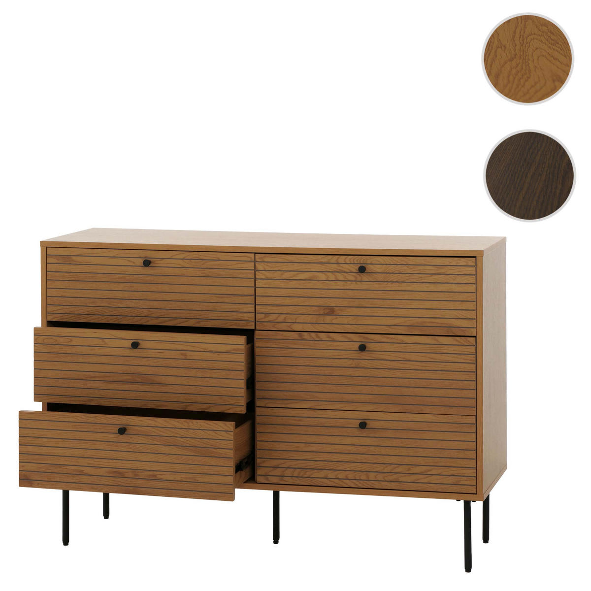KOMMODE Braun - Braun, Metall (120/85/40cm) - MCW