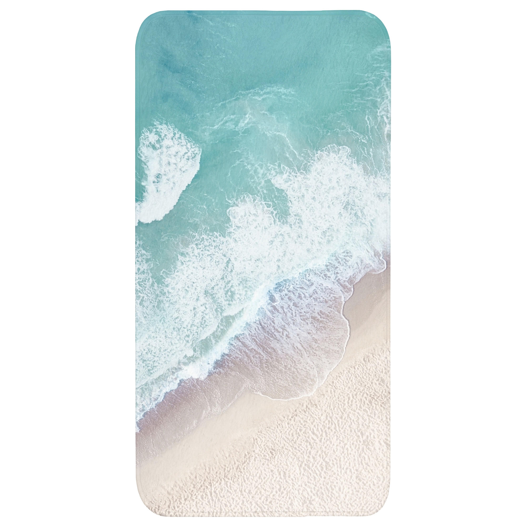 TEPIH ZA KUPAONICU Plaža 60x120 cm - tirkizna, tekstil/plastika (60/120cm) - OnlyWow