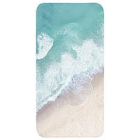 KOUPELNOVÁ PŘEDLOŽKA Pláž - Moře - Příroda - Léto 60x120 cm - tyrkysová, textil/plast (60/120cm) - OnlyWow