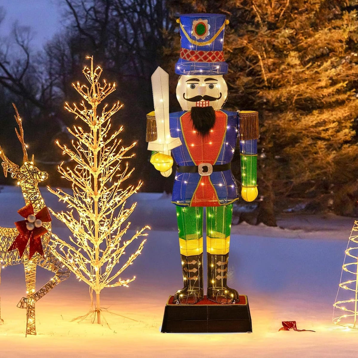 WEIHNACHTSFIGUR 184cm Multicolor - Multicolor, Metall (50/16/34cm) - COSTWAY