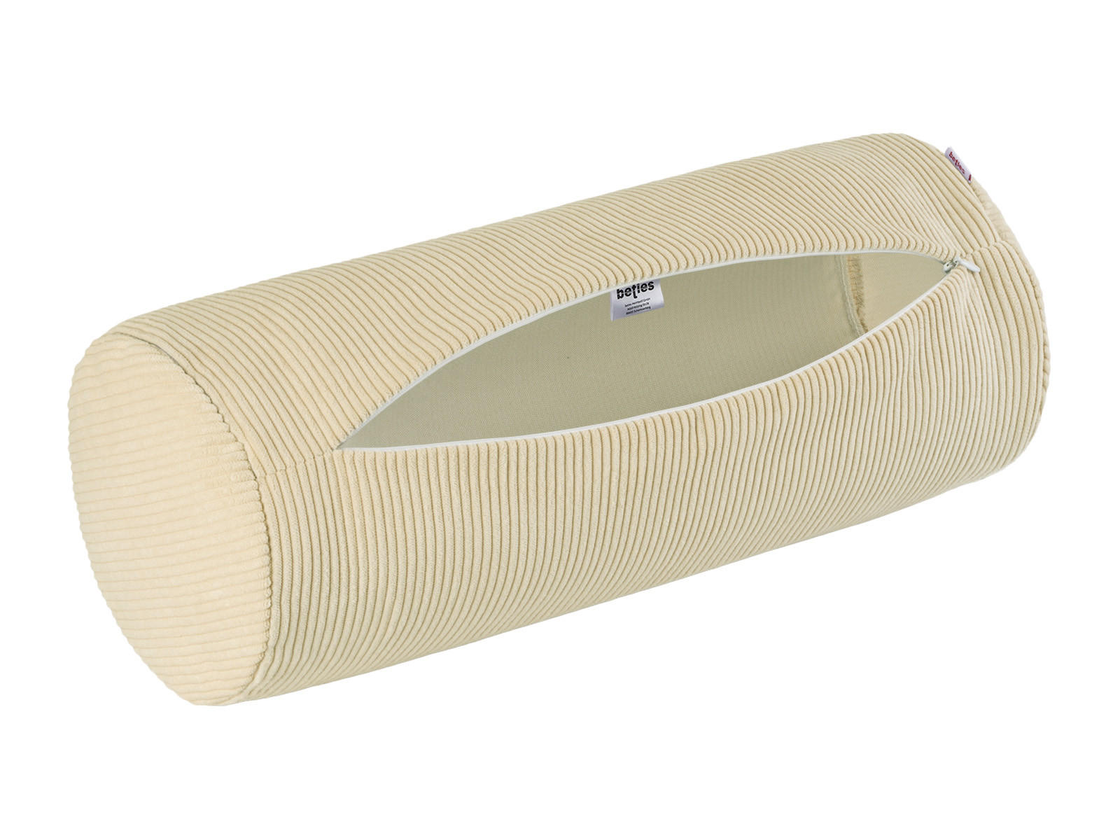 XL-NACKENROLLENHÜLLE HYggelig No.1 kreide-beige Cord-Samt 70/25 cm - Beige, Textil (25/70cm) - beties Heimtextil