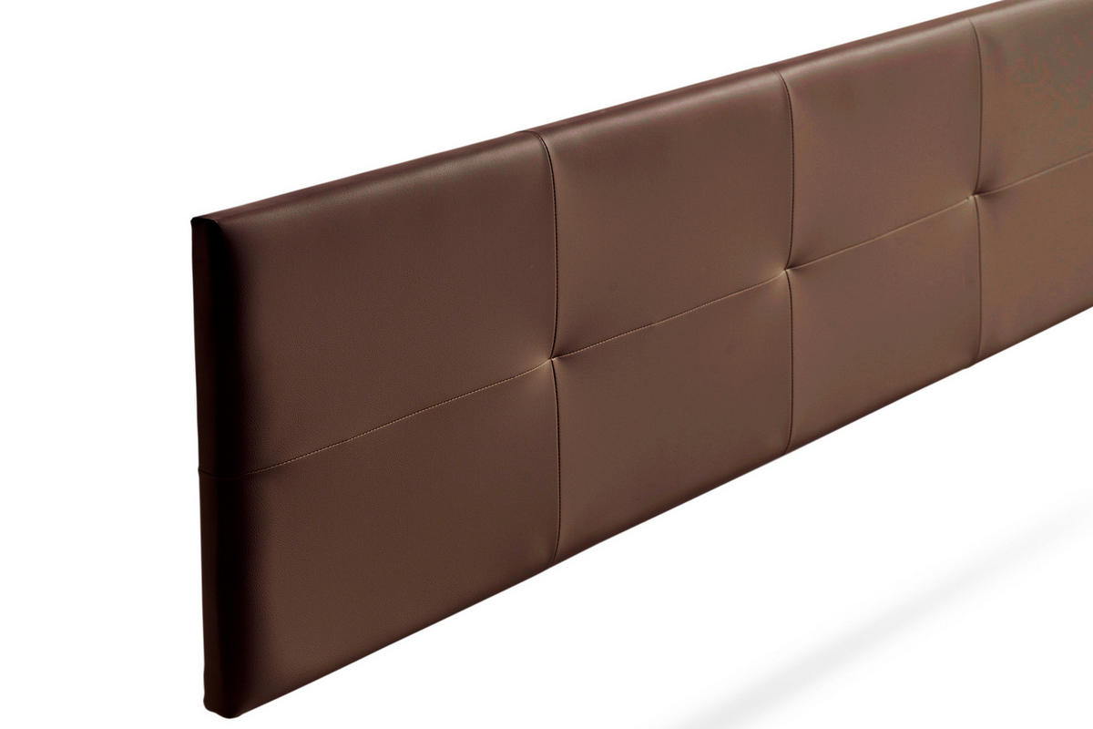 Kopfteil gepolstert ALTEA Kunstleder 170x50x5 cm - Braun - Moonia - Braun, Holz (170/5/50cm)