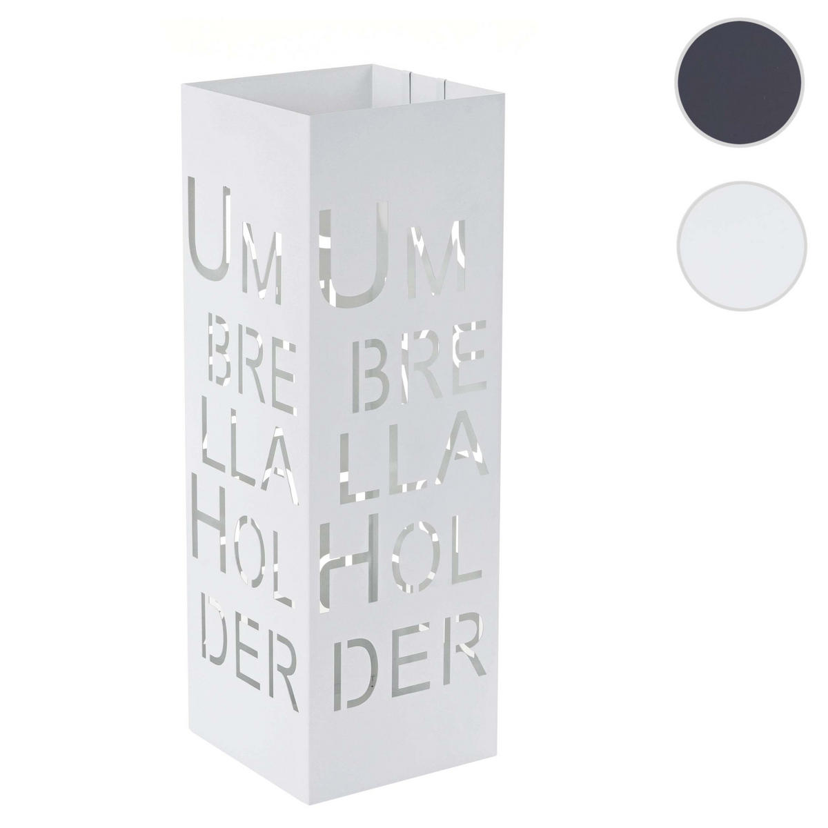 SCHIRMSTÄNDER SCHRIFT Weiß - Weiß, Metall (18/55/18cm) - MCW