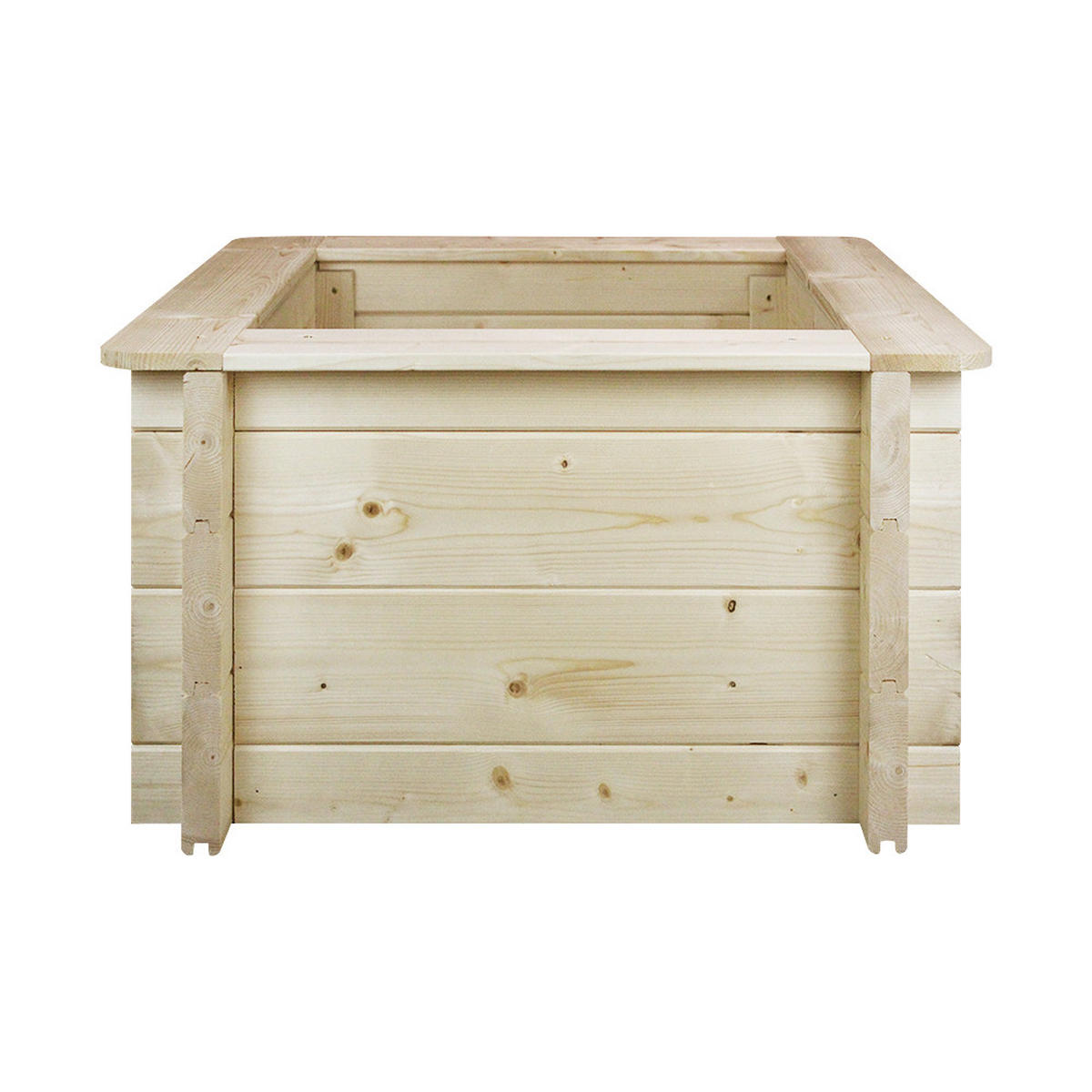 HOCHBEET HOLZ - 58x58xH35 cm - M616 - Beige, Holz (58/35/58cm) - Timbela