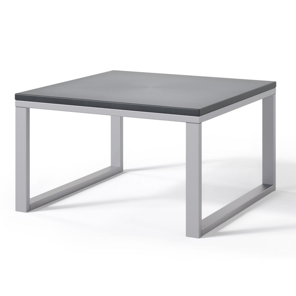 GARTENTISCH Dywilly Betonoptik / graues Gestell 60x60 cm - Grau, Metall (60/60/36cm) - Selsey