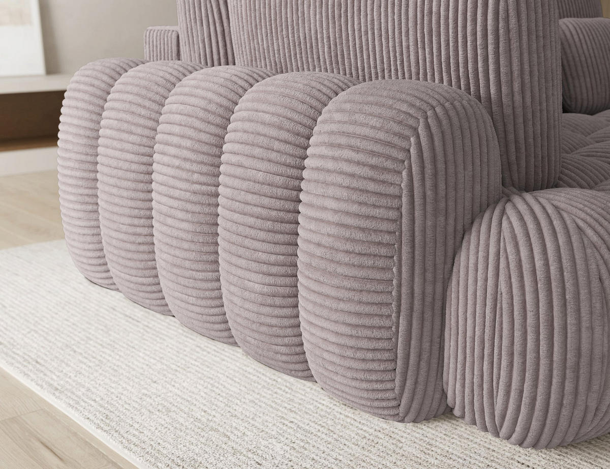 ECKSOFA COZION L-Form mit Schlaffunktion & Bettkasten – Modernes 3-Sitzer Sofa, HR-Kaltschaum, Wellenfederung, 267 × 165 cm - Hellgrau/Schwarz, Kunststoff (165/267cm) - Wohnideebilder